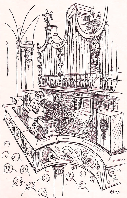 pipe organ cartoon