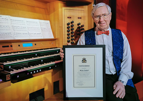 Martin Setchell at the organ